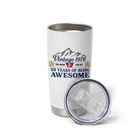 50th Birthday Tumbler Cup Vintage 1976 Fck Around And Find Out Funny 50 Year Old Gift