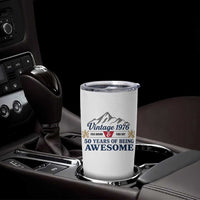 50th Birthday Tumbler Cup Vintage 1976 Fck Around And Find Out Funny 50 Year Old Gift