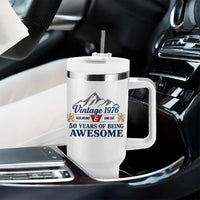 50th Birthday Tumbler With Handle Vintage 1976 Fck Around And Find Out Funny 50 Year Old Gift