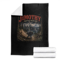 Vintage Jimothy Seattle Wildlife Raccoon Meme Throw Blanket