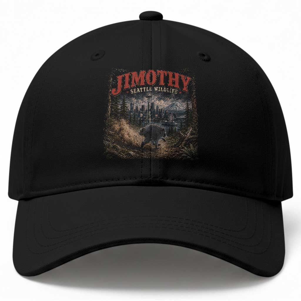 Vintage Jimothy Seattle Wildlife Raccoon Meme Baseball Cap