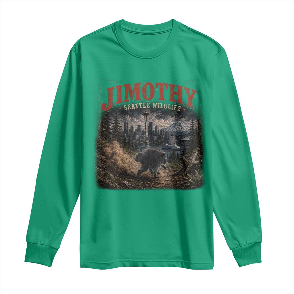 Vintage Jimothy Seattle Wildlife Raccoon Meme Long Sleeve Shirt