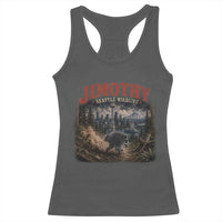 Vintage Jimothy Seattle Wildlife Raccoon Meme Racerback Tank Top