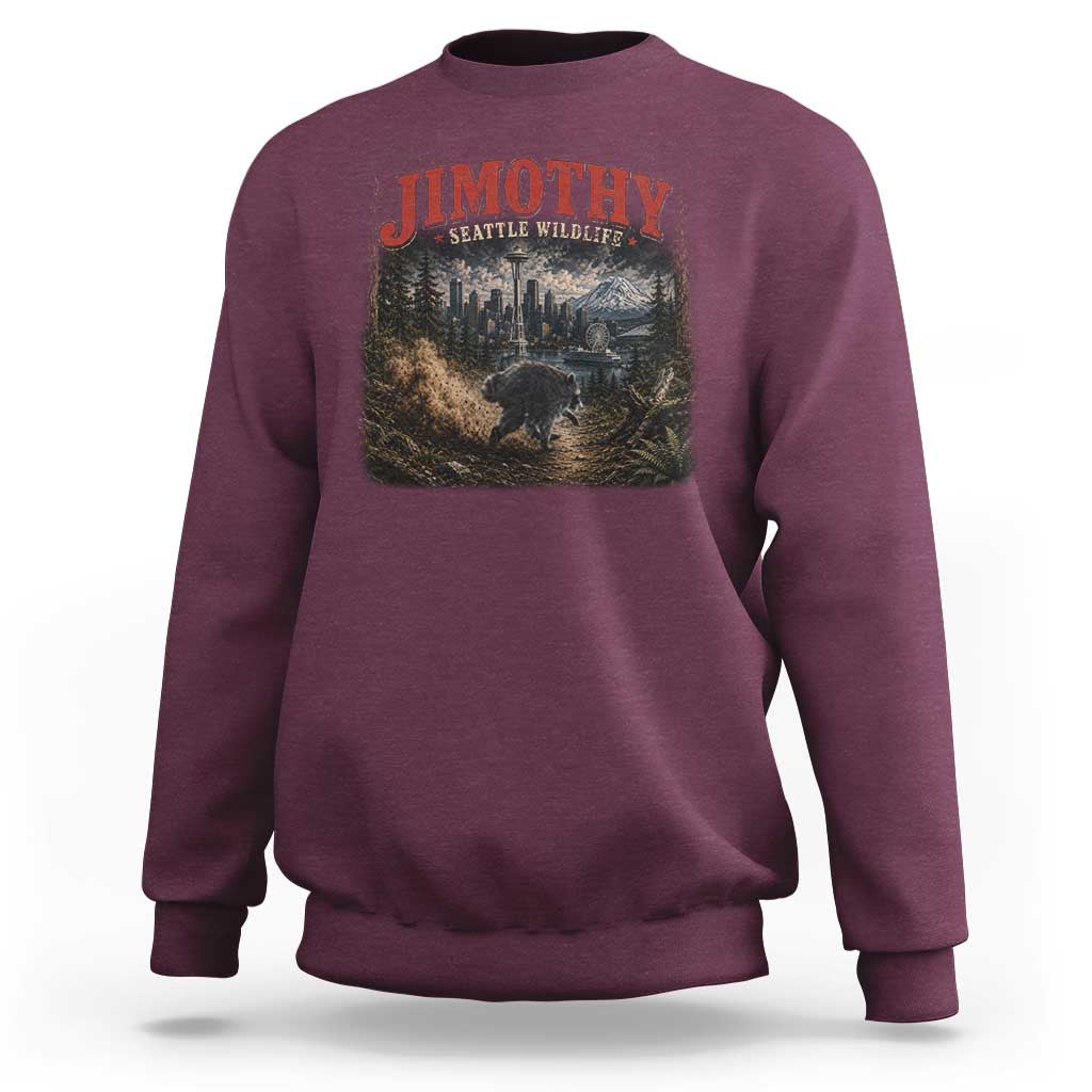 Vintage Jimothy Seattle Wildlife Raccoon Meme Sweatshirt