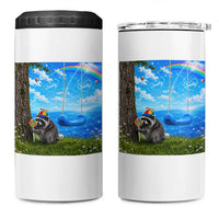 Jimothy Raccoon Dreamcore 4 in 1 Can Cooler Tumbler Seattle Trash Panda Gen Z Humor Rainbow Aesthetic