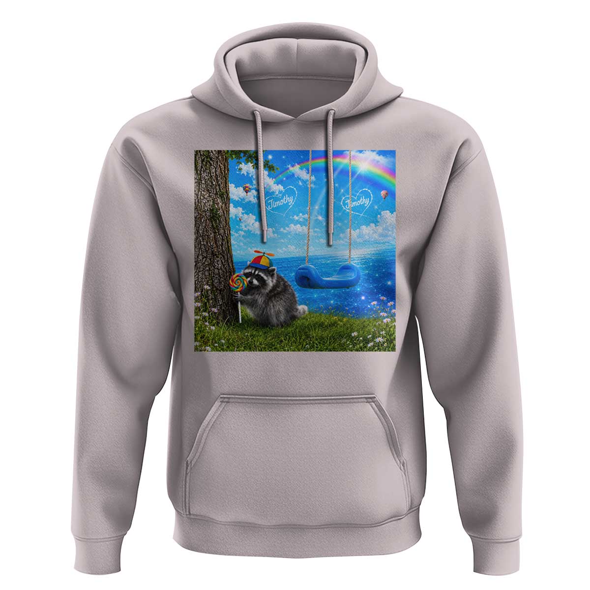 Jimothy Raccoon Dreamcore Hoodie Seattle Trash Panda Gen Z Humor Rainbow Aesthetic