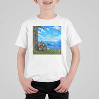 Jimothy Raccoon Dreamcore T Shirt For Kid Seattle Trash Panda Gen Z Humor Rainbow Aesthetic