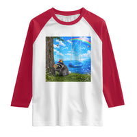 Jimothy Raccoon Dreamcore Raglan Shirt Seattle Trash Panda Gen Z Humor Rainbow Aesthetic