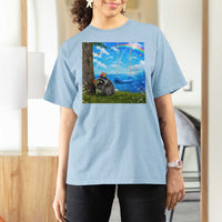 Jimothy Raccoon Dreamcore T Shirt For Women Seattle Trash Panda Gen Z Humor Rainbow Aesthetic