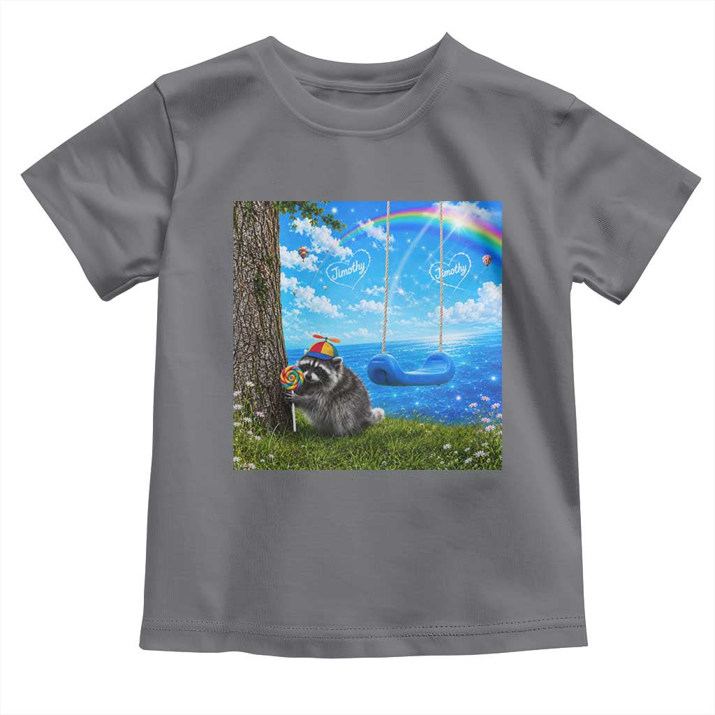 Jimothy Raccoon Dreamcore Toddler T Shirt Seattle Trash Panda Gen Z Humor Rainbow Aesthetic
