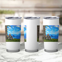 Jimothy Raccoon Dreamcore Tumbler Cup Seattle Trash Panda Gen Z Humor Rainbow Aesthetic