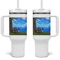 Jimothy Raccoon Dreamcore Tumbler With Handle Seattle Trash Panda Gen Z Humor Rainbow Aesthetic