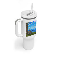 Jimothy Raccoon Dreamcore Tumbler With Handle Seattle Trash Panda Gen Z Humor Rainbow Aesthetic