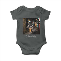 Jimothy Raccoon Drinking Iced Coffee Night City Aesthetic Baby Onesie