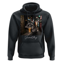 Jimothy Raccoon Drinking Iced Coffee Night City Aesthetic Hoodie