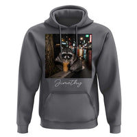 Jimothy Raccoon Drinking Iced Coffee Night City Aesthetic Hoodie