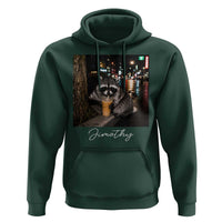 Jimothy Raccoon Drinking Iced Coffee Night City Aesthetic Hoodie