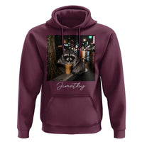 Jimothy Raccoon Drinking Iced Coffee Night City Aesthetic Hoodie