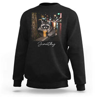 Jimothy Raccoon Drinking Iced Coffee Night City Aesthetic Sweatshirt