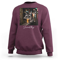 Jimothy Raccoon Drinking Iced Coffee Night City Aesthetic Sweatshirt