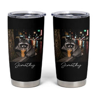 Jimothy Raccoon Drinking Iced Coffee Night City Aesthetic Tumbler Cup