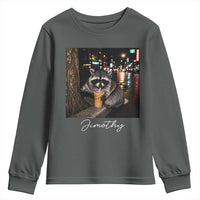 Jimothy Raccoon Drinking Iced Coffee Night City Aesthetic Youth Sweatshirt