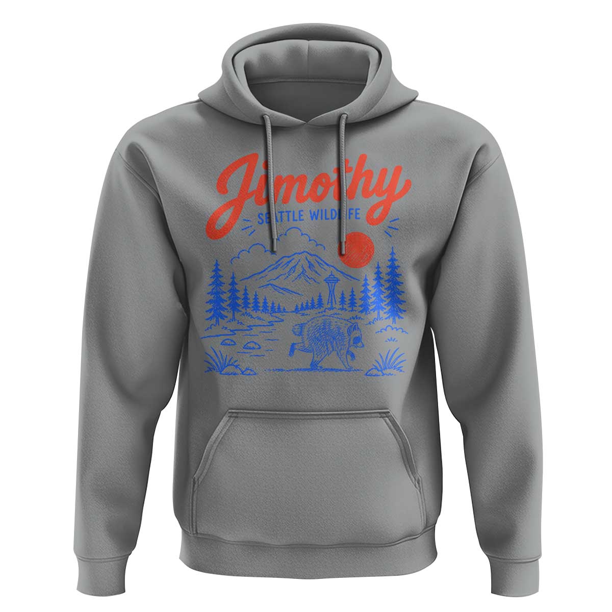 Jimothy Seattle Raccoon Hoodie Vintage Graphic Viral Short Spine Trash Panda Wildlife