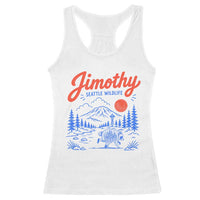 Jimothy Seattle Raccoon Racerback Tank Top Vintage Graphic Viral Short Spine Trash Panda Wildlife
