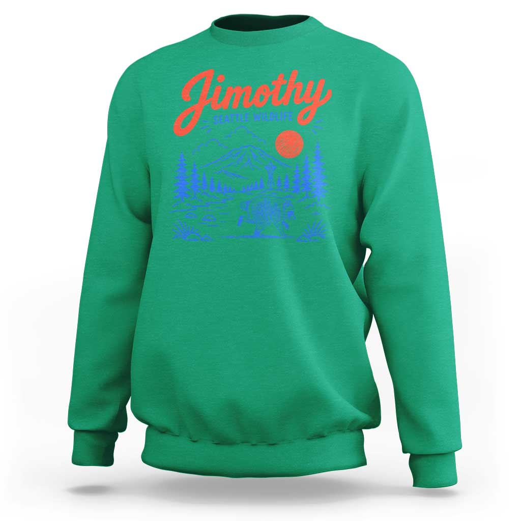 Jimothy Seattle Raccoon Sweatshirt Vintage Graphic Viral Short Spine Trash Panda Wildlife