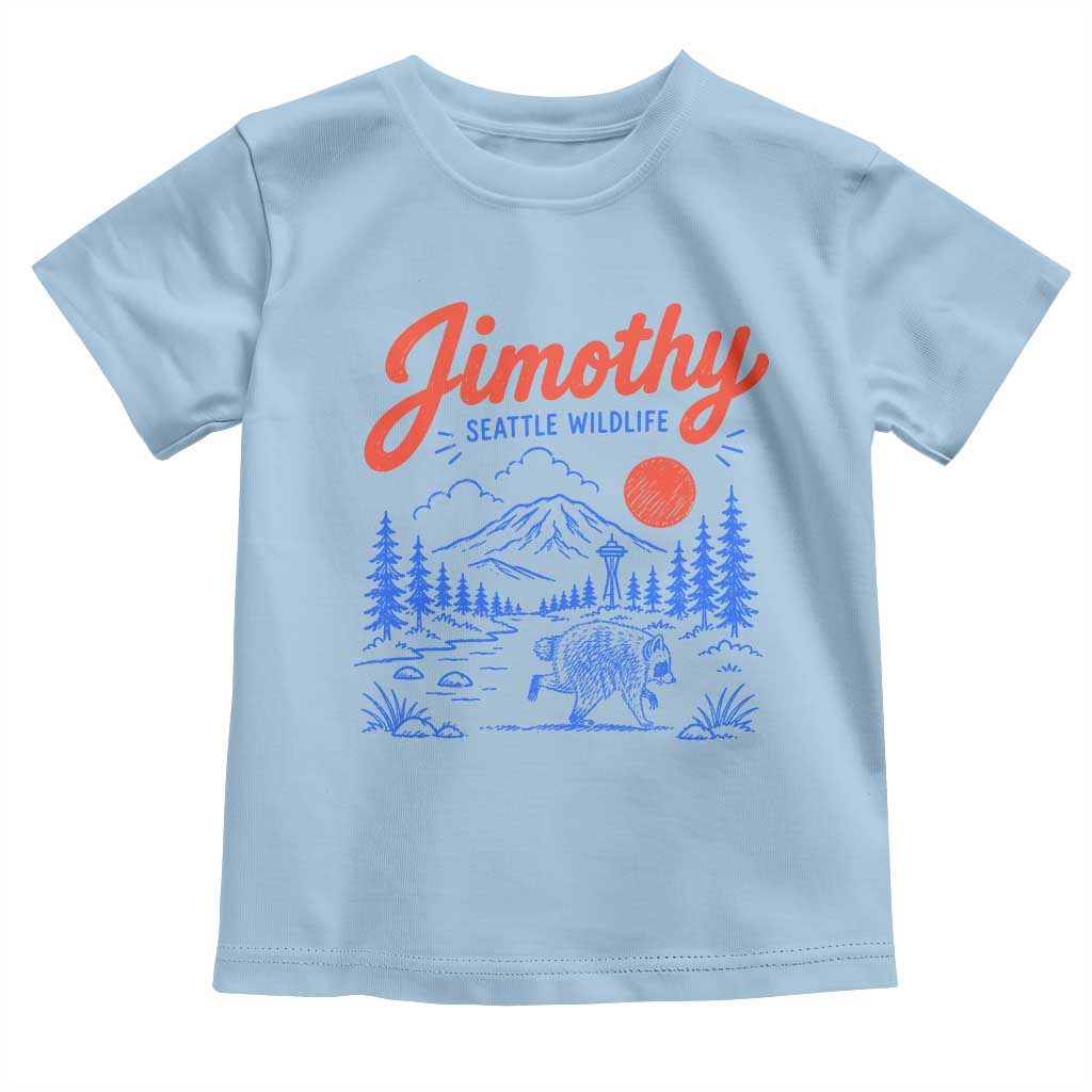 Jimothy Seattle Raccoon Toddler T Shirt Vintage Graphic Viral Short Spine Trash Panda Wildlife