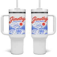 Jimothy Seattle Raccoon Tumbler With Handle Vintage Graphic Viral Short Spine Trash Panda Wildlife