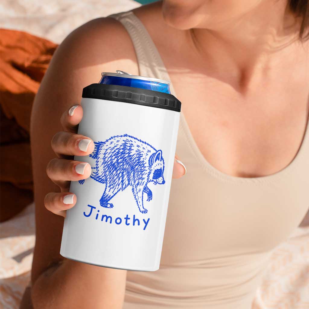 Jimothy Viral Raccoon 4 in 1 Can Cooler Tumbler Funny Trash Panda Wildlife