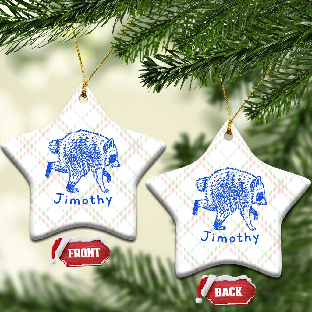 Jimothy Viral Raccoon Ceramic Ornament Funny Trash Panda Wildlife