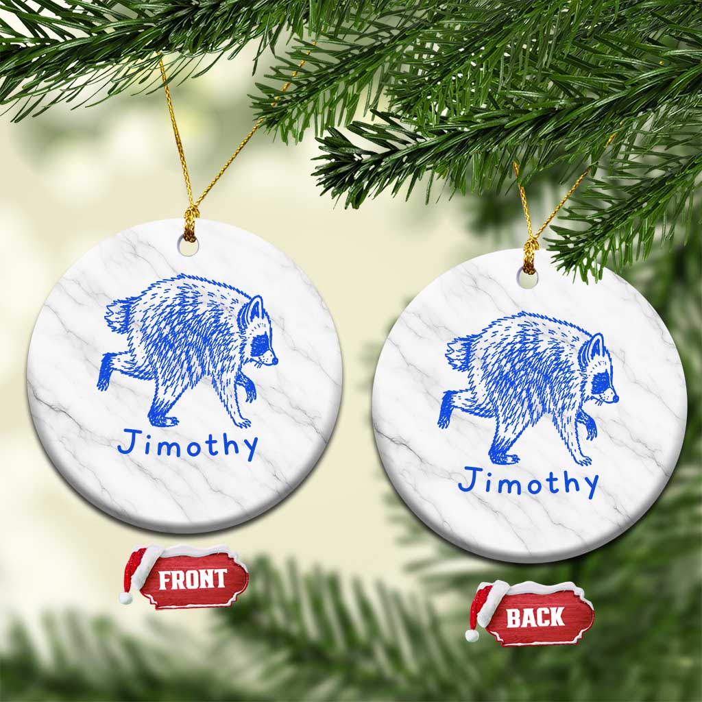 Jimothy Viral Raccoon Ceramic Ornament Funny Trash Panda Wildlife