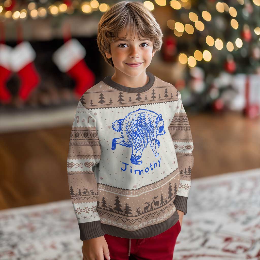 Jimothy Viral Raccoon Ugly Christmas Sweater Funny Trash Panda Wildlife