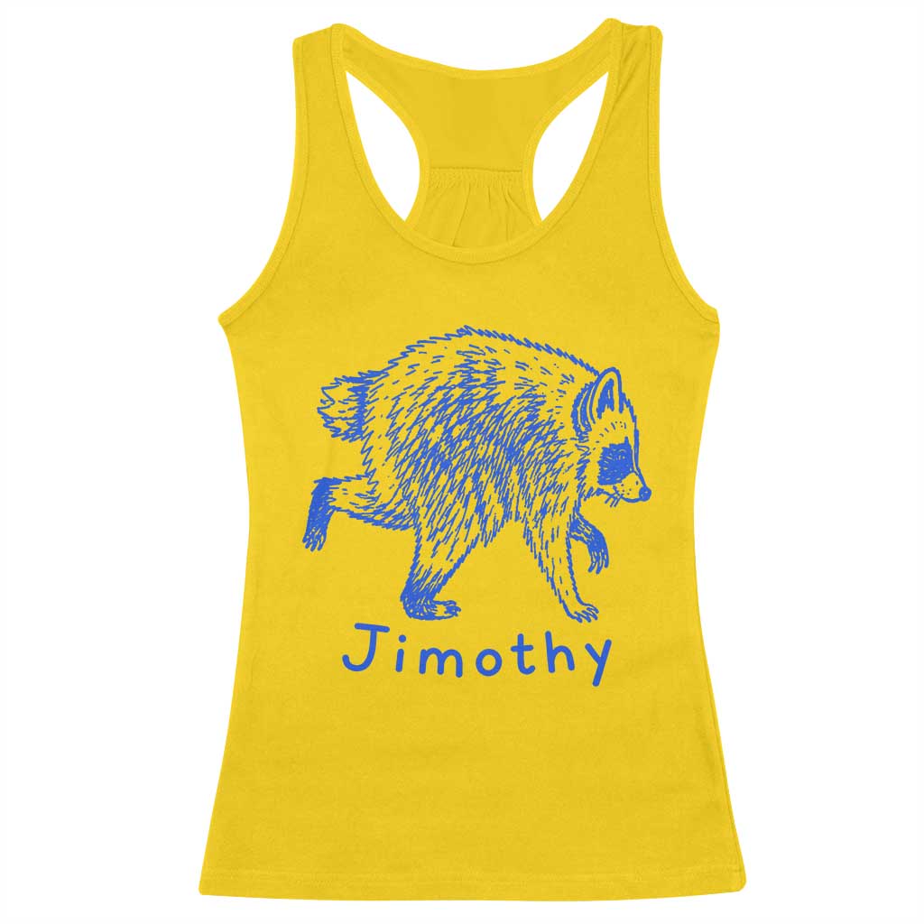 Jimothy Viral Raccoon Racerback Tank Top Funny Trash Panda Wildlife