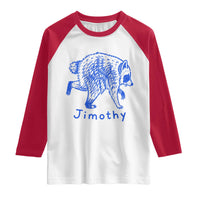 Jimothy Viral Raccoon Raglan Shirt Funny Trash Panda Wildlife