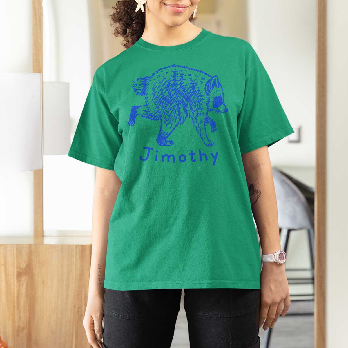 Jimothy Viral Raccoon T Shirt For Women Funny Trash Panda Wildlife