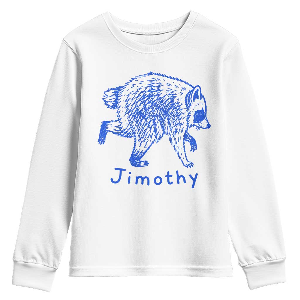 Jimothy Viral Raccoon Youth Sweatshirt Funny Trash Panda Wildlife