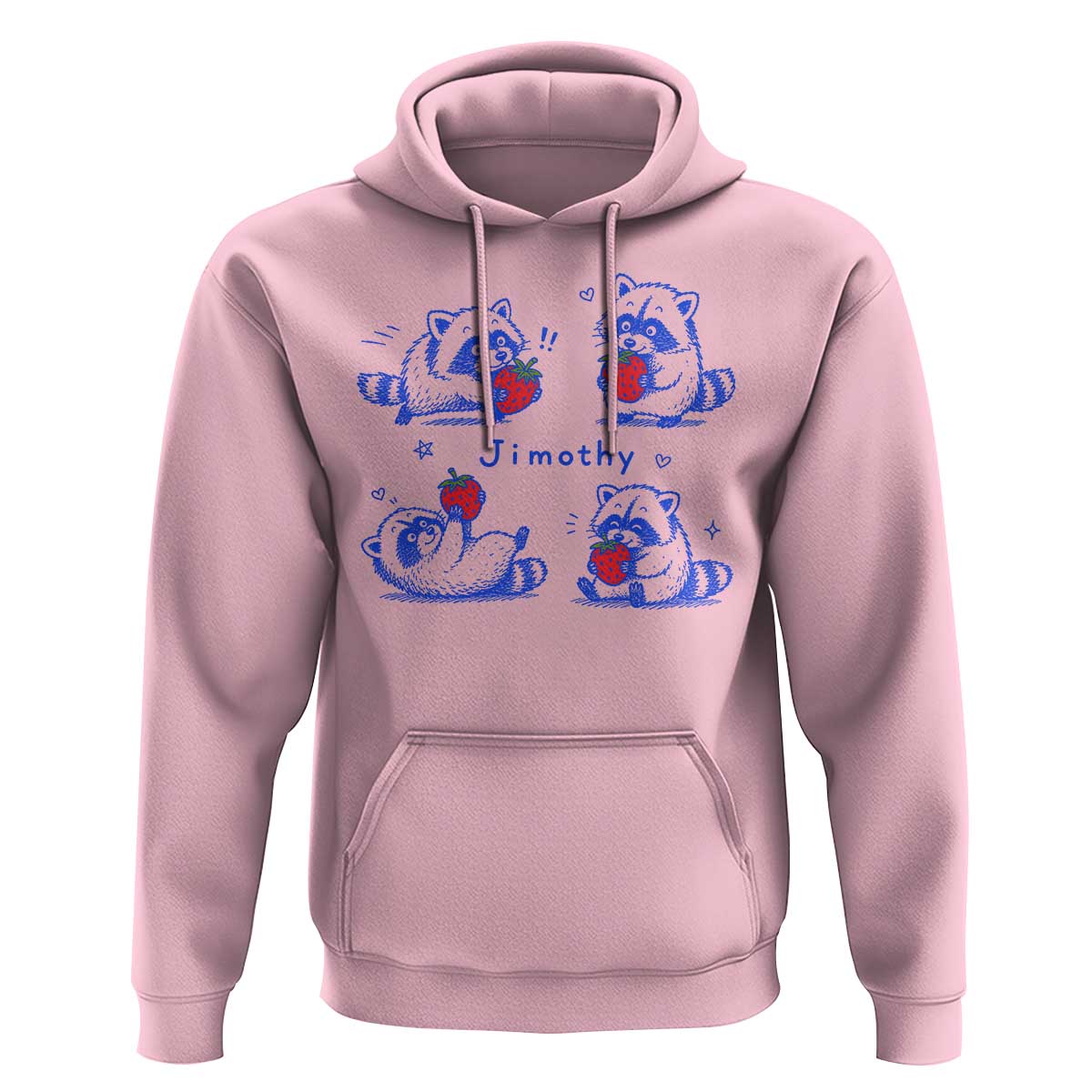 Funny Jimothy Viral Raccoon Hoodie Cute Baby Trash Panda Strawberry