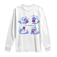 Funny Jimothy Viral Raccoon Long Sleeve Shirt Cute Baby Trash Panda Strawberry