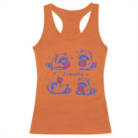 Funny Jimothy Viral Raccoon Racerback Tank Top Cute Baby Trash Panda Strawberry