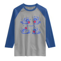Funny Jimothy Viral Raccoon Raglan Shirt Cute Baby Trash Panda Strawberry