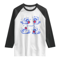 Funny Jimothy Viral Raccoon Raglan Shirt Cute Baby Trash Panda Strawberry