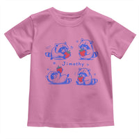 Funny Jimothy Viral Raccoon Toddler T Shirt Cute Baby Trash Panda Strawberry