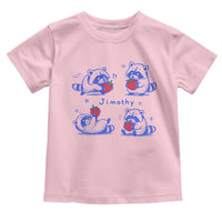Funny Jimothy Viral Raccoon Toddler T Shirt Cute Baby Trash Panda Strawberry