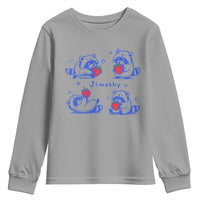 Funny Jimothy Viral Raccoon Youth Sweatshirt Cute Baby Trash Panda Strawberry