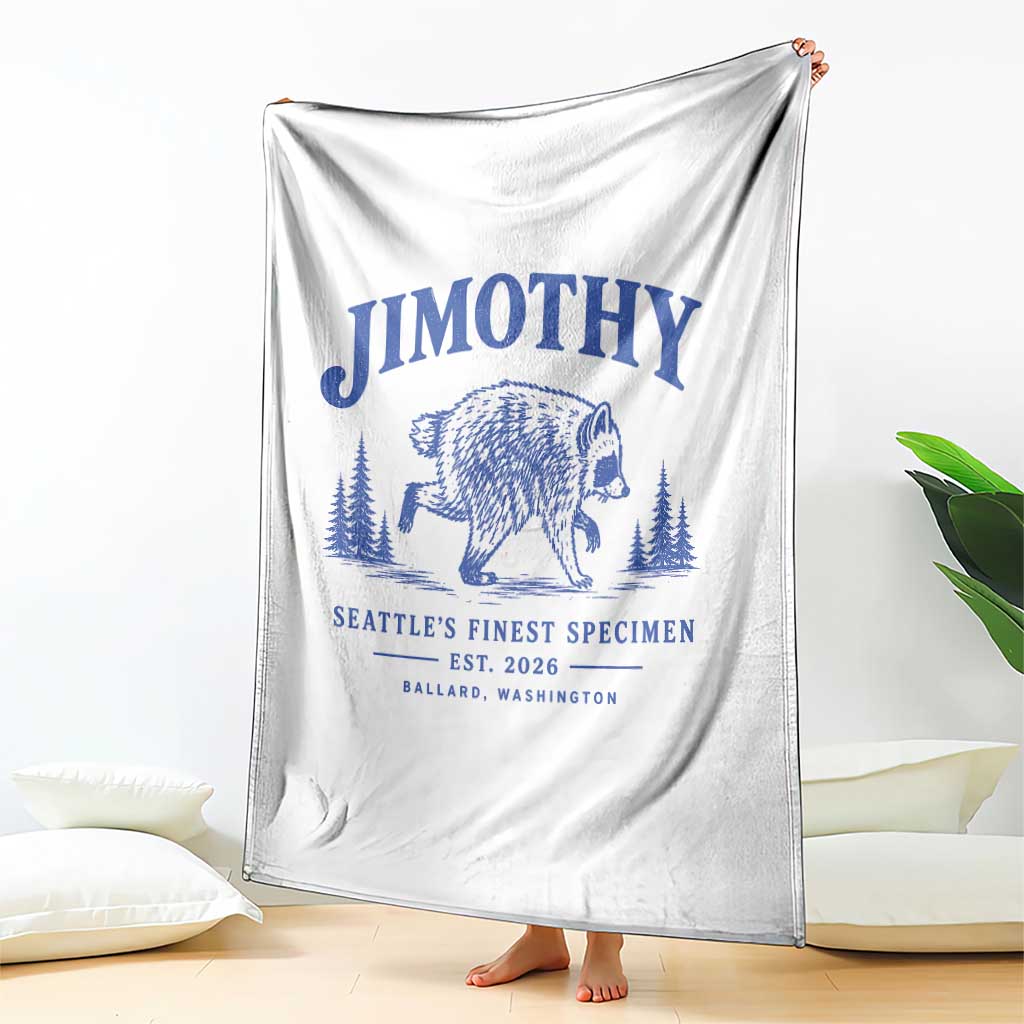 Jimothy Viral Raccoon From Seattle Throw Blanket Funny Trash Panda Wildlife Seattle Feral Legend