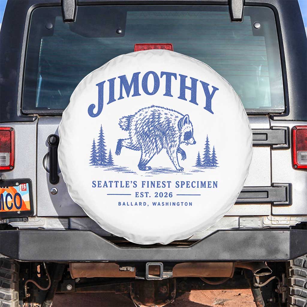 Jimothy Viral Raccoon From Seattle Spare Tire Cover Funny Trash Panda Wildlife Seattle Feral Legend