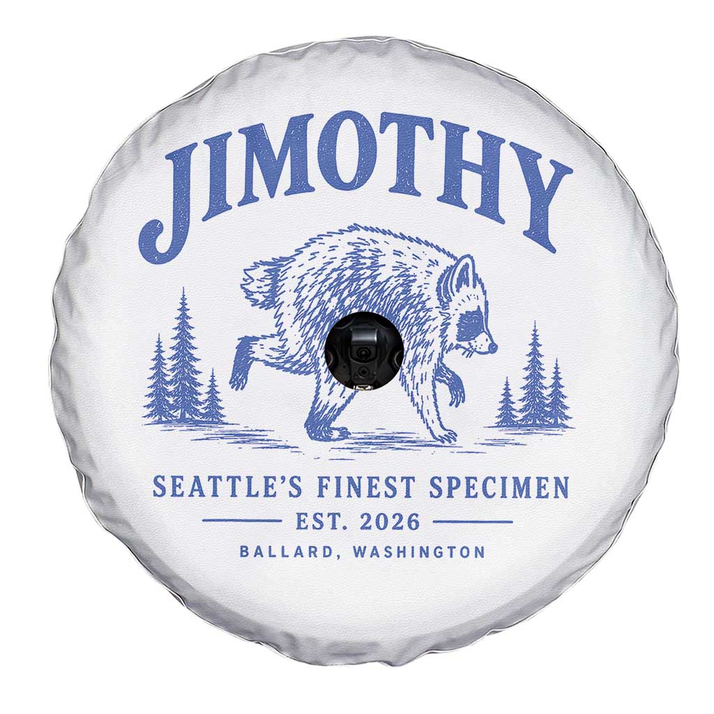 Jimothy Viral Raccoon From Seattle Spare Tire Cover Funny Trash Panda Wildlife Seattle Feral Legend